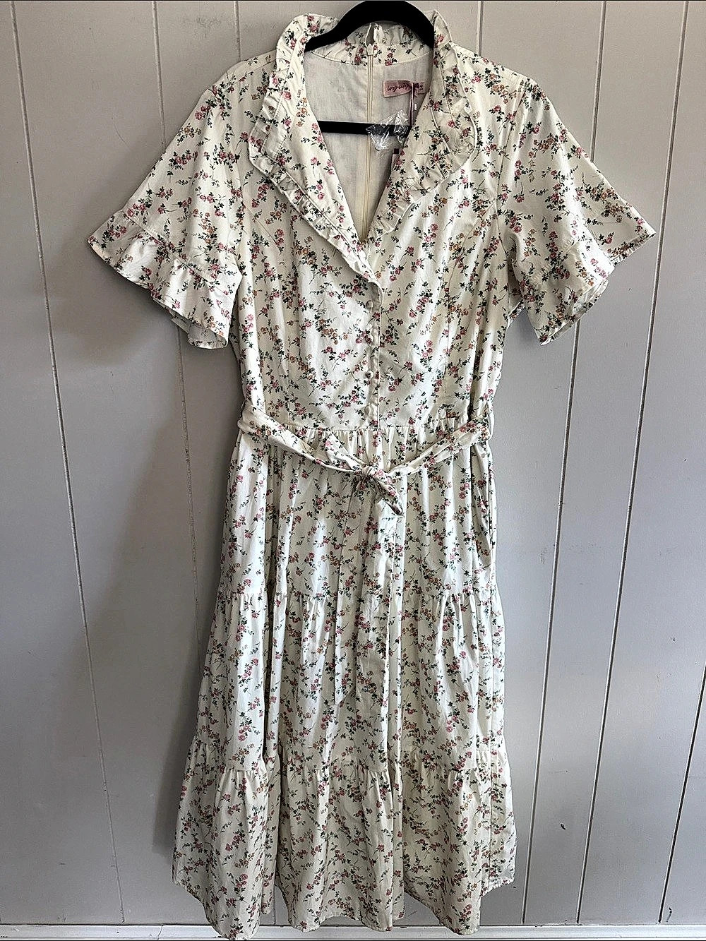 Ivy City Co. NWT Sutton Midi Dress Size 14 Cottagecore Ditsy Floral Coquette